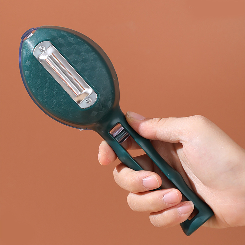 Fruit and potato peeler, peeling knife with storage lid, kitchen appliances - Image 4