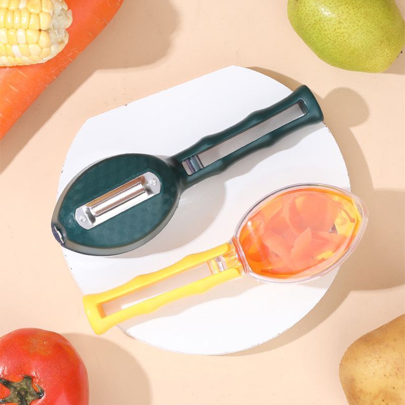 Fruit and potato peeler, peeling knife with storage lid, kitchen appliances - Image 6