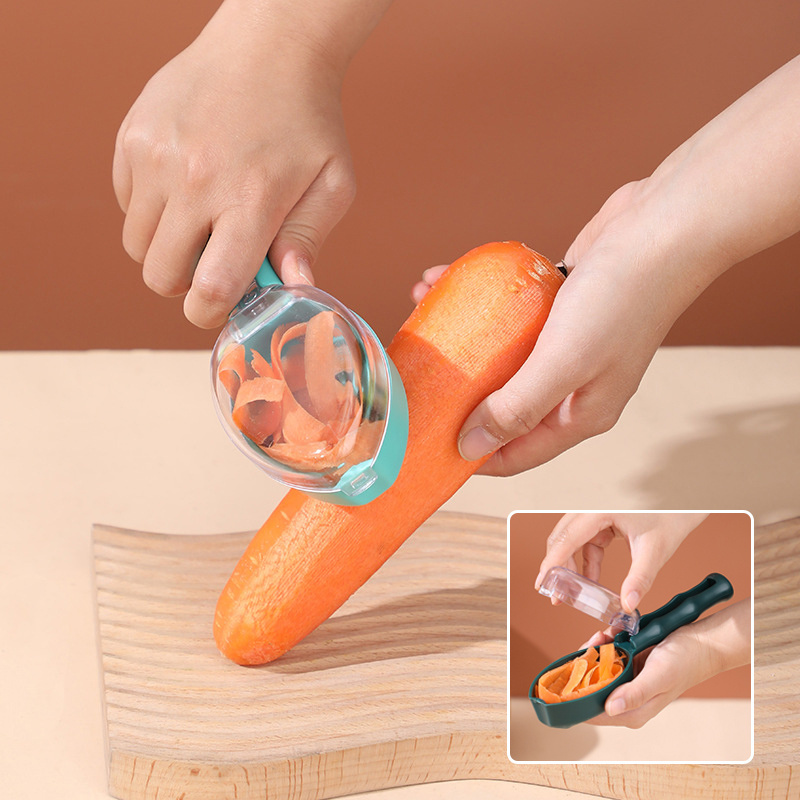 Fruit and potato peeler, peeling knife with storage lid, kitchen appliances